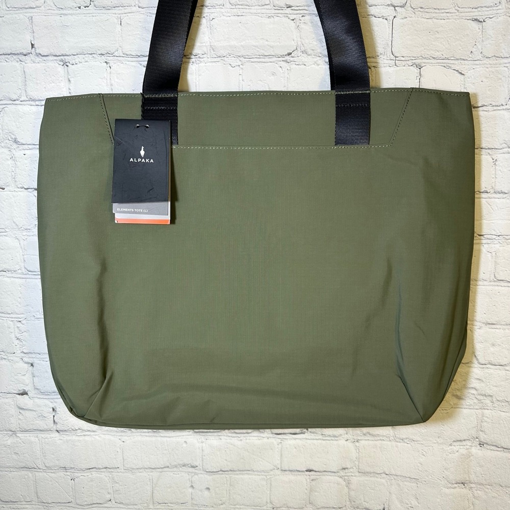 New Alpaka Elements Tote Large Green Axoflux 210D Laptop Bag 20L Beach Carryon